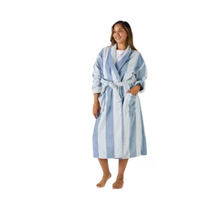 Linen House Plush Ocean City Bathrobe