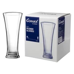 Consol Saint-Remy Martini Glass 4 Pack, (250ml) Consol Berlin Pilsner Glass 4 Pack, (320ml)