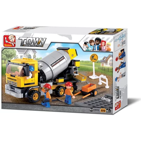 Sluban Construction- Cement Mixer Truck (296 Pc