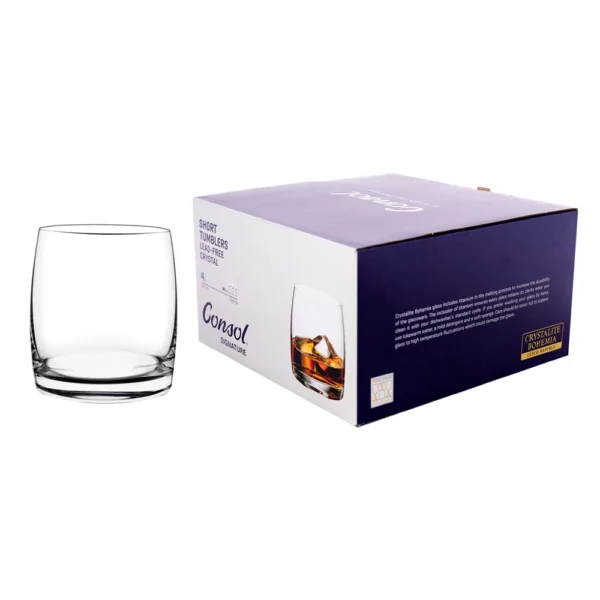 Consol Signature Vienna Crystal Short Tumbler 4 Pack, (290ml) Consol Signature Vienna Crystal Short Tumbler 4 Pack, (290ml)