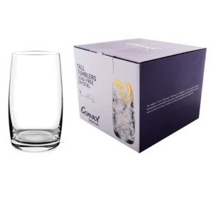 Consol Signature Vienna Crystal Short Tumbler 4 Pack, (290ml) Consol Signature Vienna Crystal Tall Tumbler 4 Pack, (380ml)