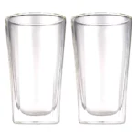 Consol Roma Double Wall Square Borosilicate Glass Tumbler 2 Piece Set, (380ml) Consol Roma Double Wall Square Borosilicate Glass Tumbler 2 Piece Set, (380ml)