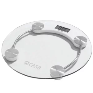 Casa Electronic Bathroom Glass Scale – Round Casa Electronic Bathroom Glass Scale - Round