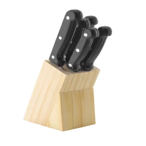 Casa 5Pc Knife Set & Wooden Block