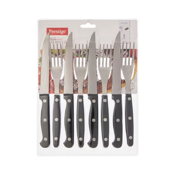 Prestige Steak Knife & Fork Set -8 Piece
