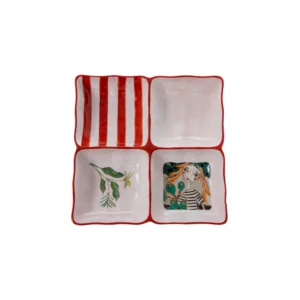 OLIVIA Princess 4-Division Square Bowls