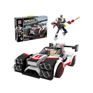 Speed Racing Car Building Blocks Grey/Red 247pc 2-in-1