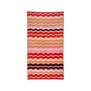 Linen House Chevron Beach Towel - Coral