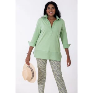 Calypso Collar Trim Top