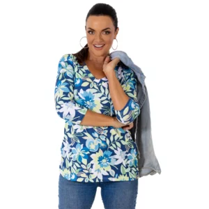Calypso Printed Knit Top