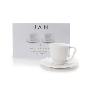 JAN Maison Blanche Cup & Saucer Set of 2