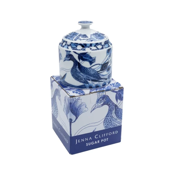 Jenna CLifford Peacock Sapphire Garden Sugar Pot