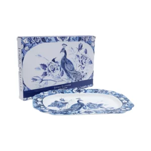Jenaa Clifford Peacock Sapphire Garden Rectangular Platter Jenaa Clifford Peacock Sapphire Garden Rectangular Platter