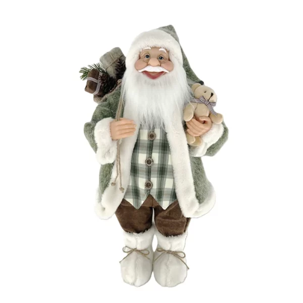 60CM Green Santa with Teddy Bear