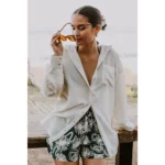 Lizzy Tarica Long Sleeve Button Up Shirt