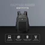 Volkano Captain 15.6″ Laptop Backpack Black VK-9192-BK