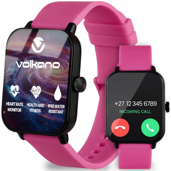 Volkano Chroma Series Smartwatch with Pink Strap