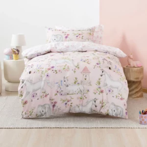 Linen House Unicorn Blossom Duvet Cover Set