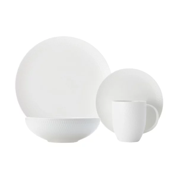 Maxwell & Williams White Basics Diamonds 16pc Dinner Set