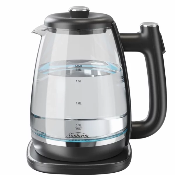 Sunbeam SDGK-3000 Glass Kettle Sunbeam Transparent Borosilicate Glass 1.8 L Kettle Model Number SDGK-3000. New Modern design.