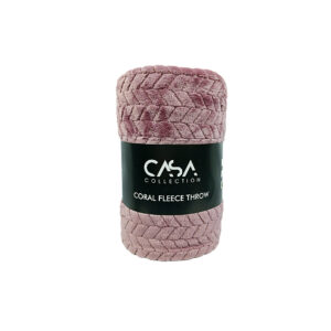 Casa Herringbone Throw - Pale Mauve