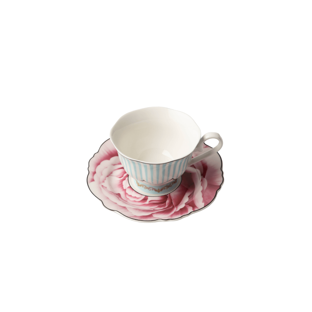 JENNA CLIFFORD Wavy Rose Cup & Saucer