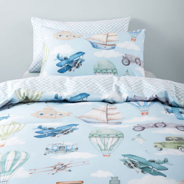 Linen House Jetset Journey Duvet Cover Set Linen House Squiggles Jetset Journey Duvet Cover Set