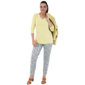 Calypso Plain 3/4 Sleeve Knit Top