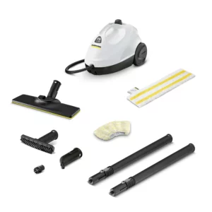 The simple and intuitive-to-use SC 2 EasyFix entry-level steam cleaner provides two-step steam regulation for adapting the steam intensity to the surface and level of dirt.