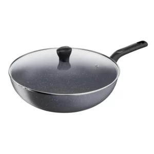 Tefal Natura Stone Effect Wok Pan with Lid 28 cm