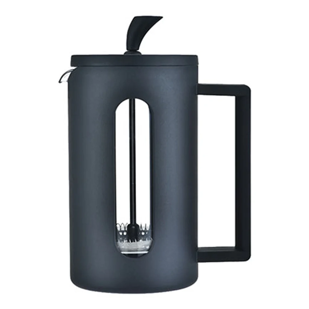 Regent Milano Coffee Plunger With Black Plastic Frame 6 Cup, 600ml