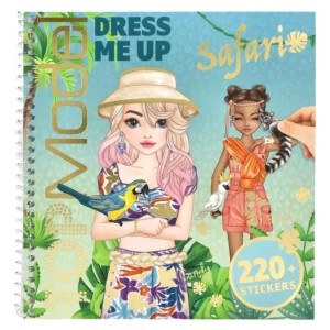 TOP Model Dress Me Up Sticker Book Safari with 24 Pages